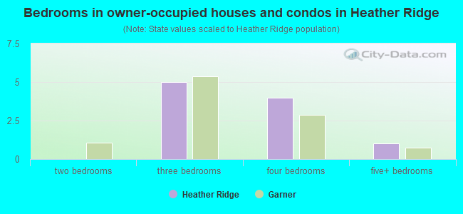 Bedrooms in owner-occupied houses and condos in Heather Ridge