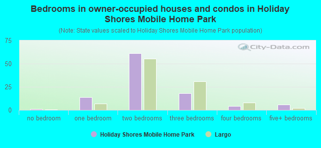 Bedrooms in owner-occupied houses and condos in Holiday Shores Mobile Home Park