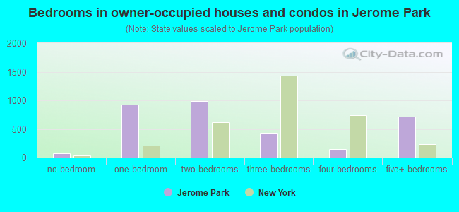 Bedrooms in owner-occupied houses and condos in Jerome Park