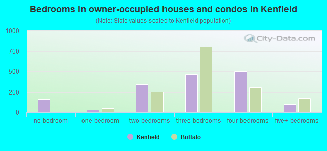 Bedrooms in owner-occupied houses and condos in Kenfield