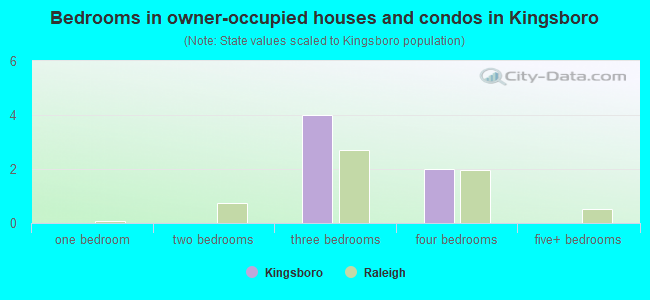 Bedrooms in owner-occupied houses and condos in Kingsboro