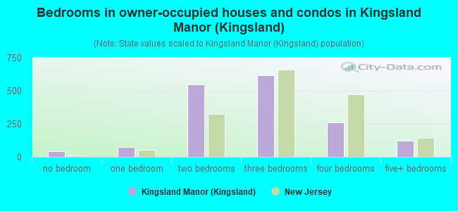 Bedrooms in owner-occupied houses and condos in Kingsland Manor (Kingsland)