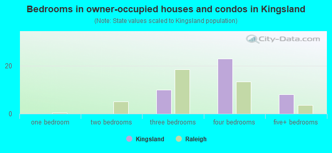 Bedrooms in owner-occupied houses and condos in Kingsland