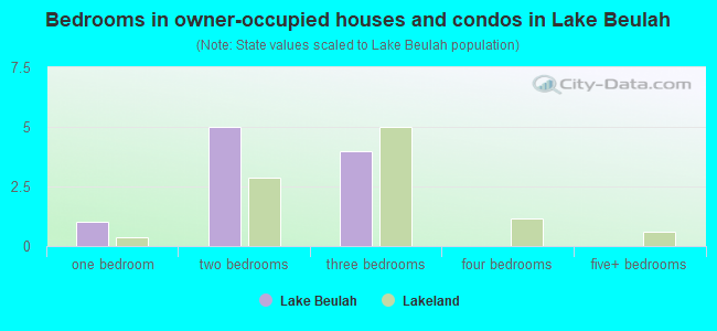 Bedrooms in owner-occupied houses and condos in Lake Beulah