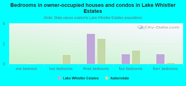 Bedrooms in owner-occupied houses and condos in Lake Whistler Estates