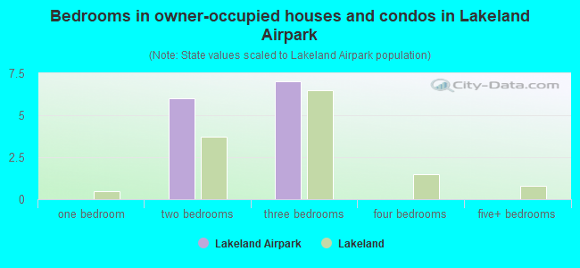 Bedrooms in owner-occupied houses and condos in Lakeland Airpark