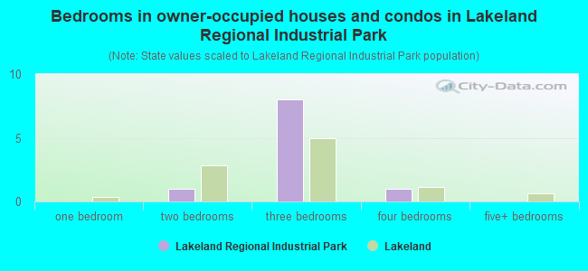 Bedrooms in owner-occupied houses and condos in Lakeland Regional Industrial Park