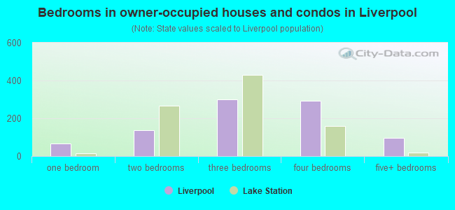 Bedrooms in owner-occupied houses and condos in Liverpool