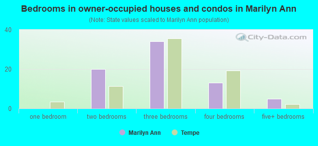 Bedrooms in owner-occupied houses and condos in Marilyn Ann