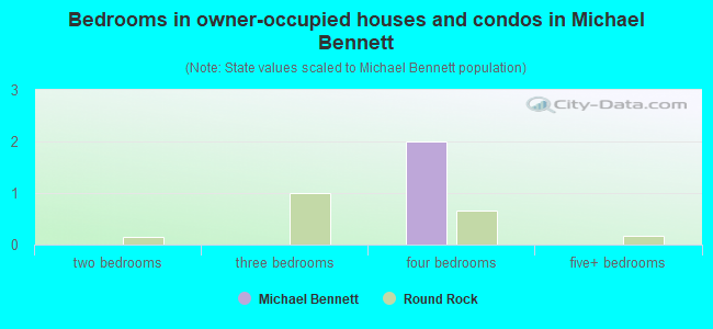 Bedrooms in owner-occupied houses and condos in Michael Bennett