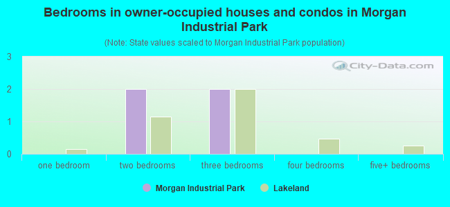 Bedrooms in owner-occupied houses and condos in Morgan Industrial Park