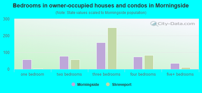 Bedrooms in owner-occupied houses and condos in Morningside