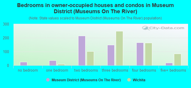 Bedrooms in owner-occupied houses and condos in Museum District (Museums On The River)