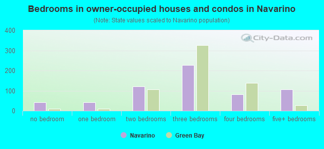 Bedrooms in owner-occupied houses and condos in Navarino