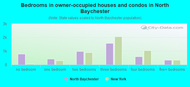 Bedrooms in owner-occupied houses and condos in North Baychester