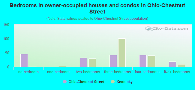 Bedrooms in owner-occupied houses and condos in Ohio-Chestnut Street