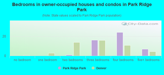 Bedrooms in owner-occupied houses and condos in Park Ridge Park