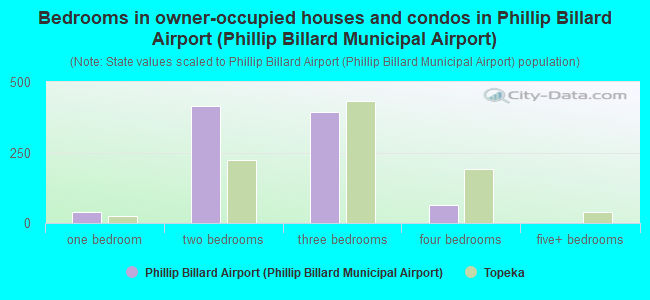 Bedrooms in owner-occupied houses and condos in Phillip Billard Airport (Phillip Billard Municipal Airport)