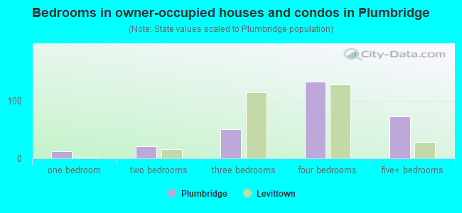 Bedrooms in owner-occupied houses and condos in Plumbridge