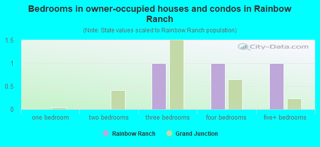 Bedrooms in owner-occupied houses and condos in Rainbow Ranch