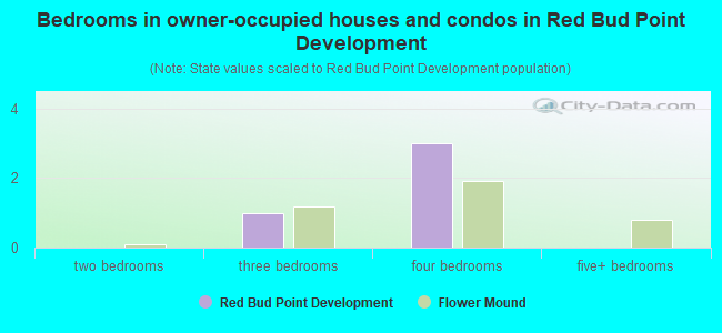 Bedrooms in owner-occupied houses and condos in Red Bud Point Development