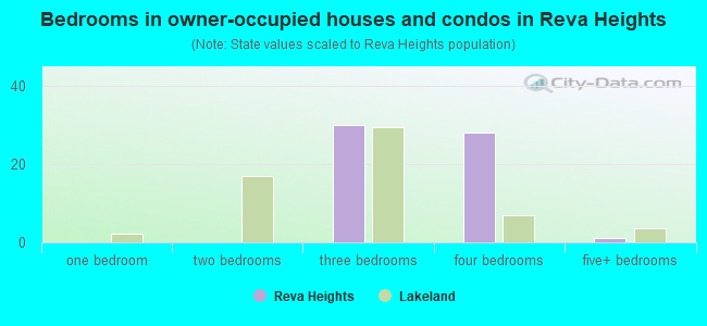 Bedrooms in owner-occupied houses and condos in Reva Heights