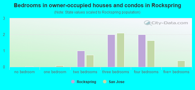 Bedrooms in owner-occupied houses and condos in Rockspring