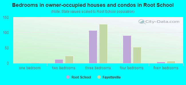 Bedrooms in owner-occupied houses and condos in Root School