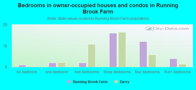Bedrooms in owner-occupied houses and condos in Running Brook Farm