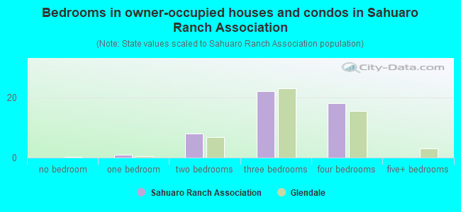 Bedrooms in owner-occupied houses and condos in Sahuaro Ranch Association