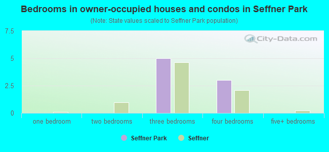 Bedrooms in owner-occupied houses and condos in Seffner Park