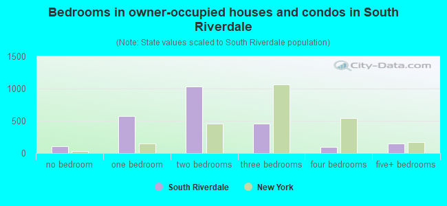 Bedrooms in owner-occupied houses and condos in South Riverdale