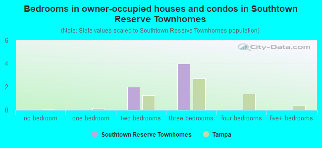 Bedrooms in owner-occupied houses and condos in Southtown Reserve Townhomes