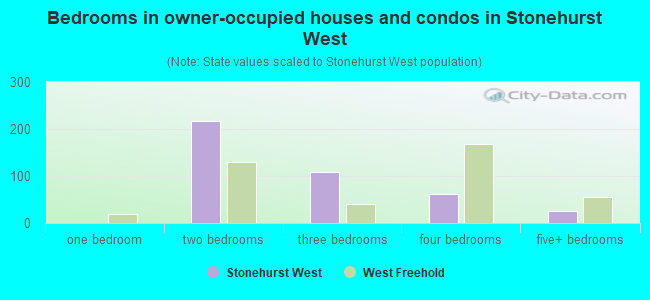 Bedrooms in owner-occupied houses and condos in Stonehurst West
