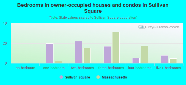 Bedrooms in owner-occupied houses and condos in Sullivan Square