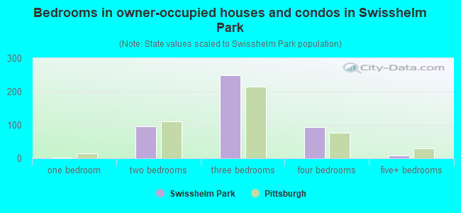 Bedrooms in owner-occupied houses and condos in Swisshelm Park