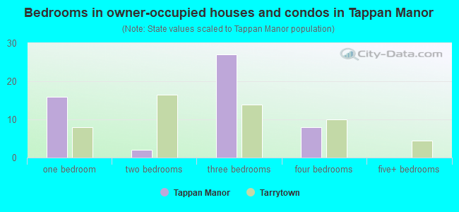 Bedrooms in owner-occupied houses and condos in Tappan Manor