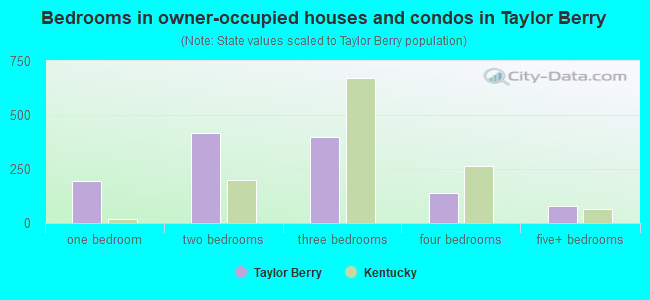 Bedrooms in owner-occupied houses and condos in Taylor Berry
