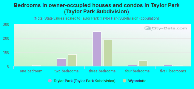 Bedrooms in owner-occupied houses and condos in Taylor Park (Taylor Park Subdivision)