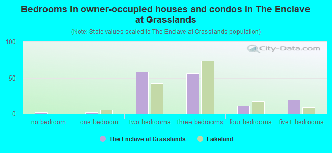 Bedrooms in owner-occupied houses and condos in The Enclave at Grasslands
