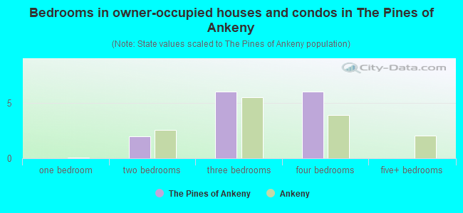 Bedrooms in owner-occupied houses and condos in The Pines of Ankeny
