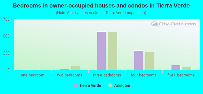 Bedrooms in owner-occupied houses and condos in Tierra Verde