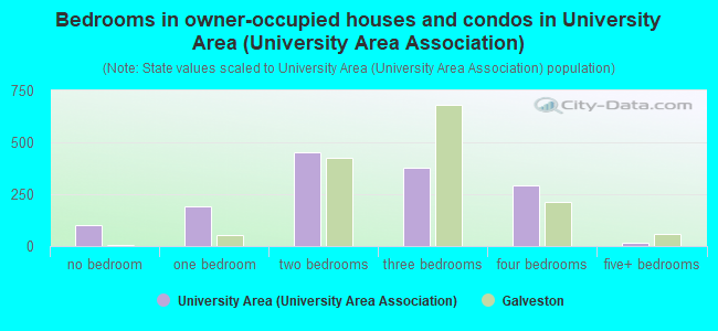 Bedrooms in owner-occupied houses and condos in University Area (University Area Association)