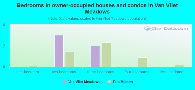 Bedrooms in owner-occupied houses and condos in Van Vliet Meadows