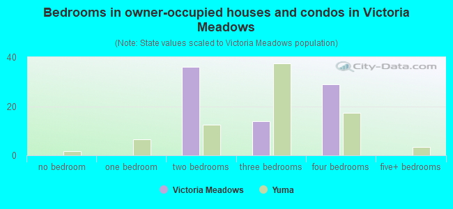 Bedrooms in owner-occupied houses and condos in Victoria Meadows
