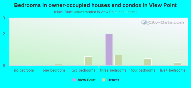 Bedrooms in owner-occupied houses and condos in View Point