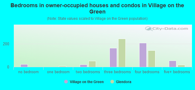 Bedrooms in owner-occupied houses and condos in Village on the Green
