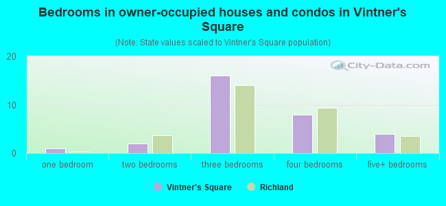Bedrooms in owner-occupied houses and condos in Vintner's Square
