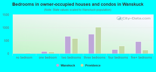 Bedrooms in owner-occupied houses and condos in Wanskuck