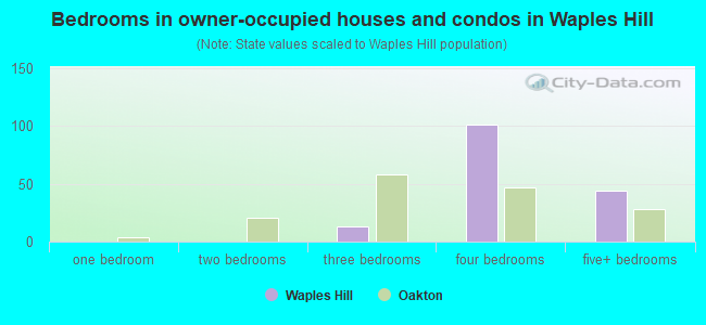 Bedrooms in owner-occupied houses and condos in Waples Hill